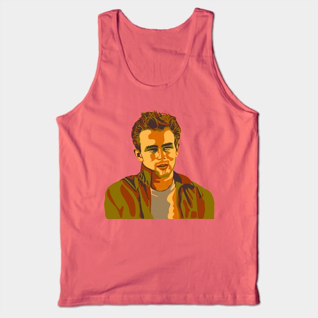 James Dean Portrait Tank Top by Slightly Unhinged